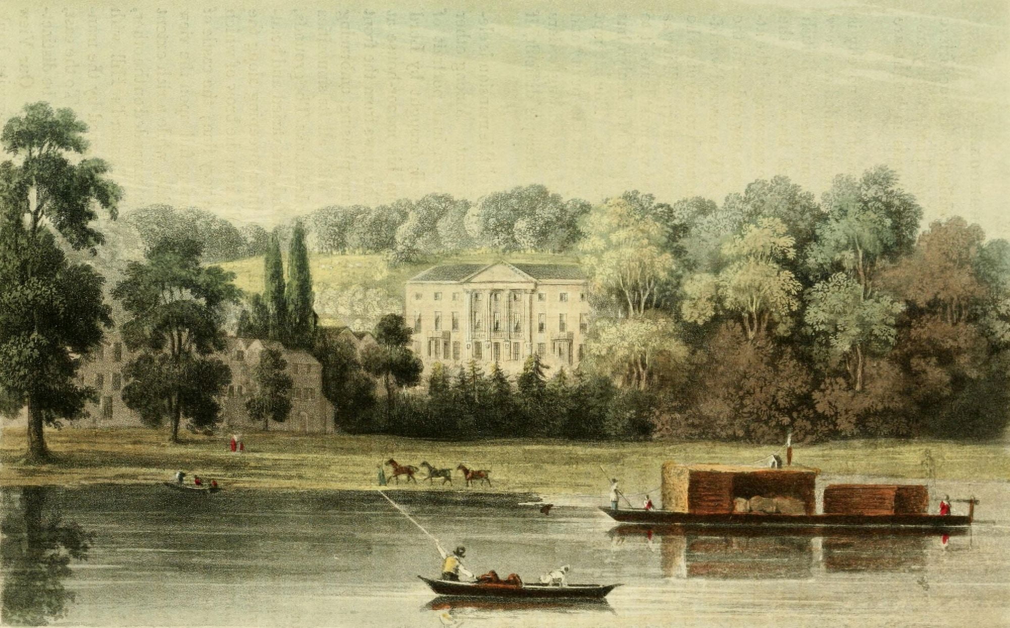Repository of Arts 1817 Beaumont lodge Canvas Art - J Gendall (24 x 36)