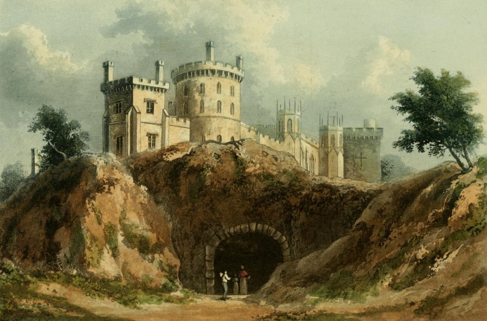 Repository of Arts 1817 Belvoir Castle Canvas Art - William Westall (18 x 24)