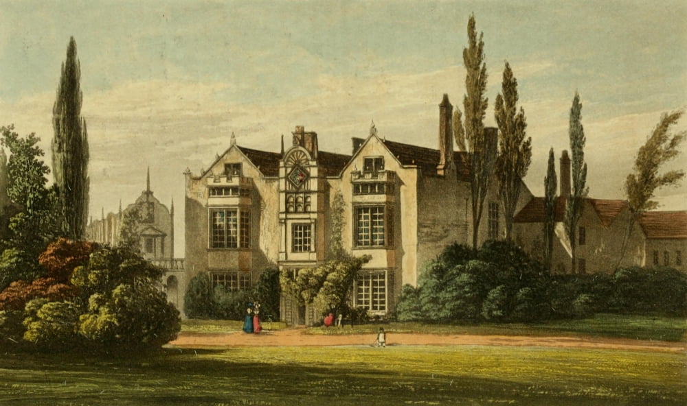 Repository of Arts 1817 Burford Priory Canvas Art - Frederick WL Stockdale (24 x 36)