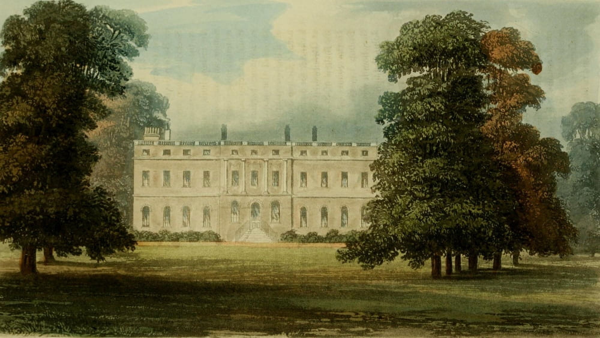 Repository of Arts 1817 Clandon Park Canvas Art - Frederick WL Stockdale (18 x 24)