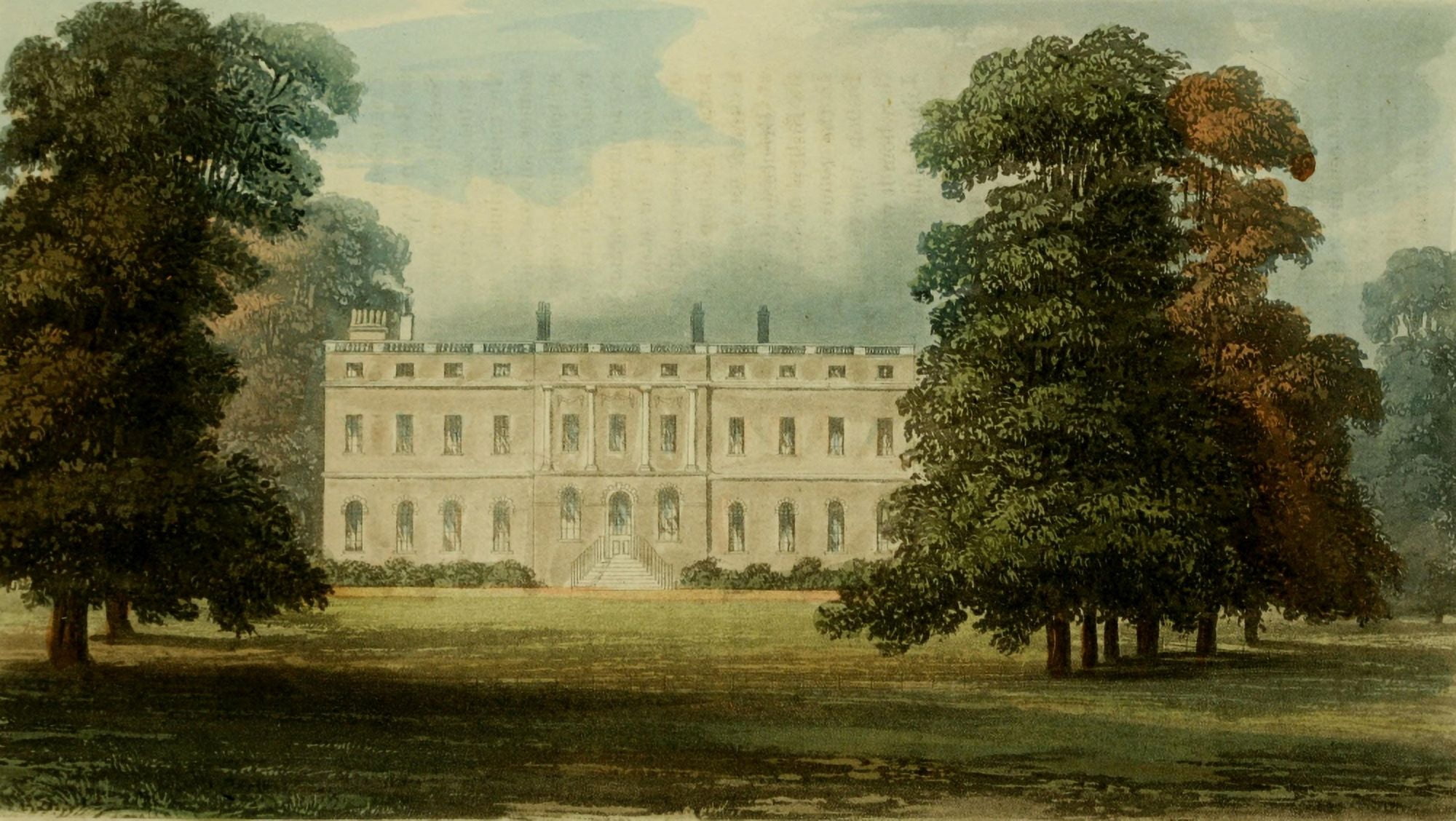 Repository of Arts 1817 Clandon Park Canvas Art - Frederick WL Stockdale (24 x 36)