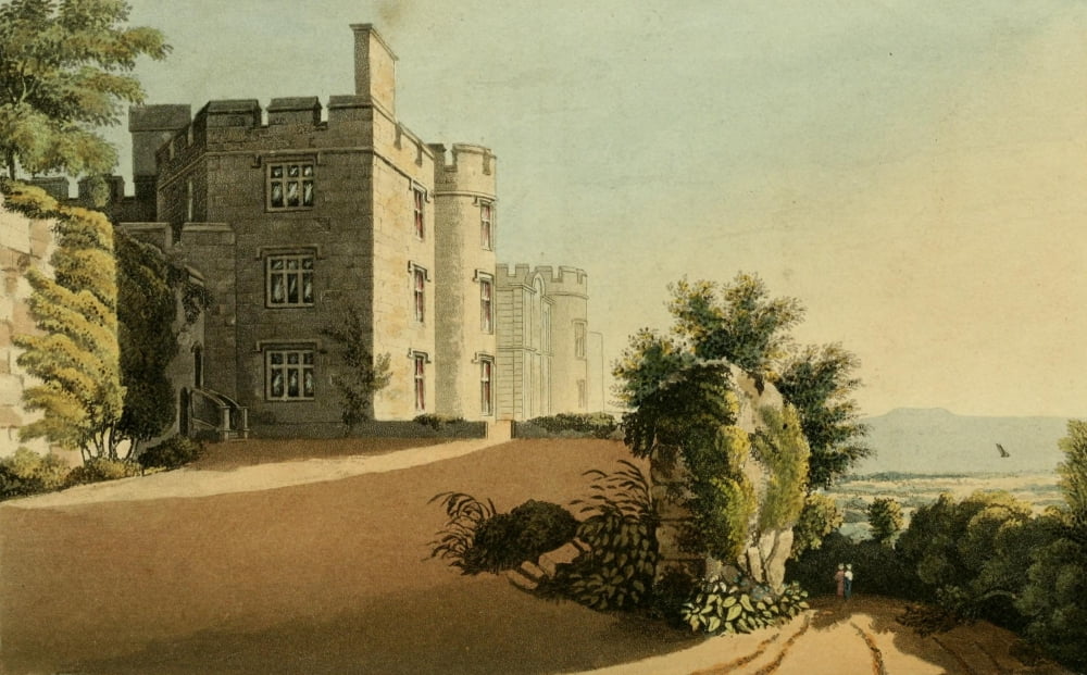 Repository of Arts 1817 Dunster Castle Canvas Art - Unknown (18 x 24)