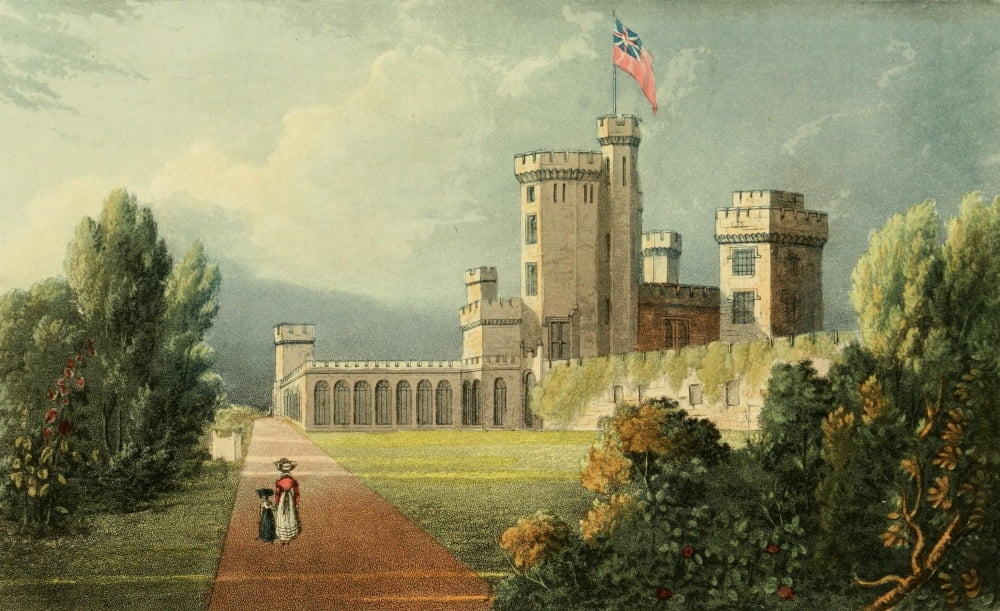 Repository of Arts 1817 East Cowes Castle Canvas Art - William Westall (24 x 36)