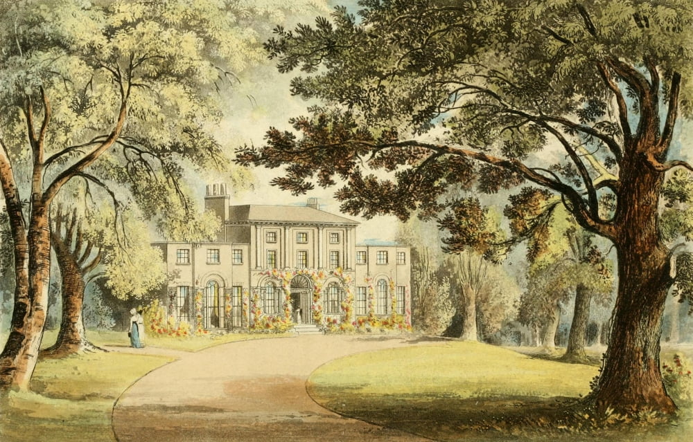 Repository of Arts 1817 Holly Grove House Canvas Art - J Gendall (18 x 24)