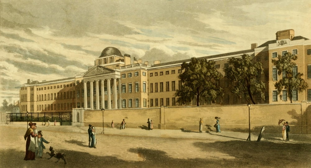 Repository of Arts 1817 New Bethlem Hospital St Georges Fields Canvas Art - Unknown (18 x 24)