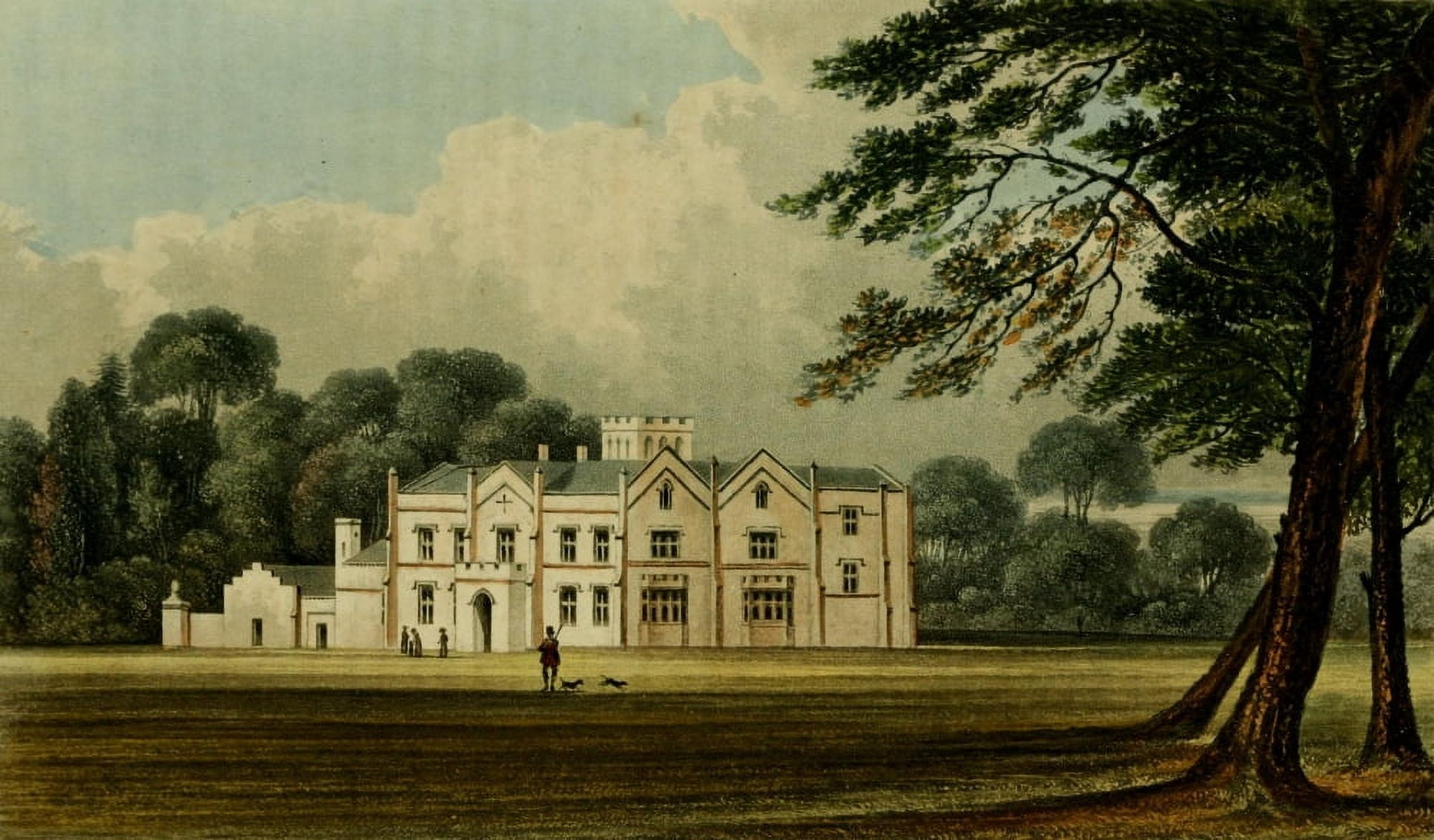 Repository of Arts 1817 Offley House Canvas Art - Thomas H Shepherd (24 x 36)