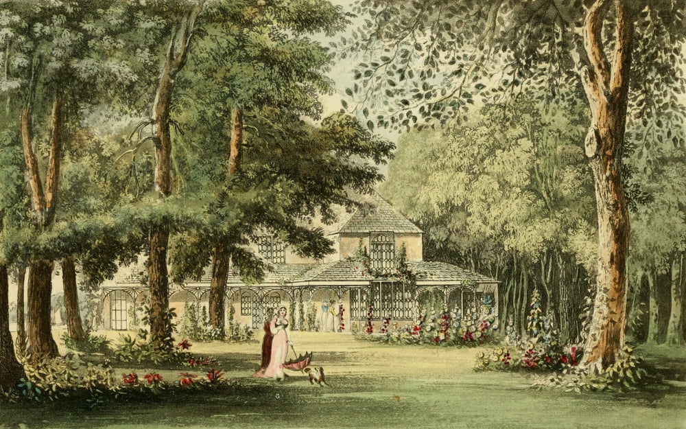 Repository of Arts 1817 Princess Elizabeths cottage Canvas Art - J Gendall (18 x 24)