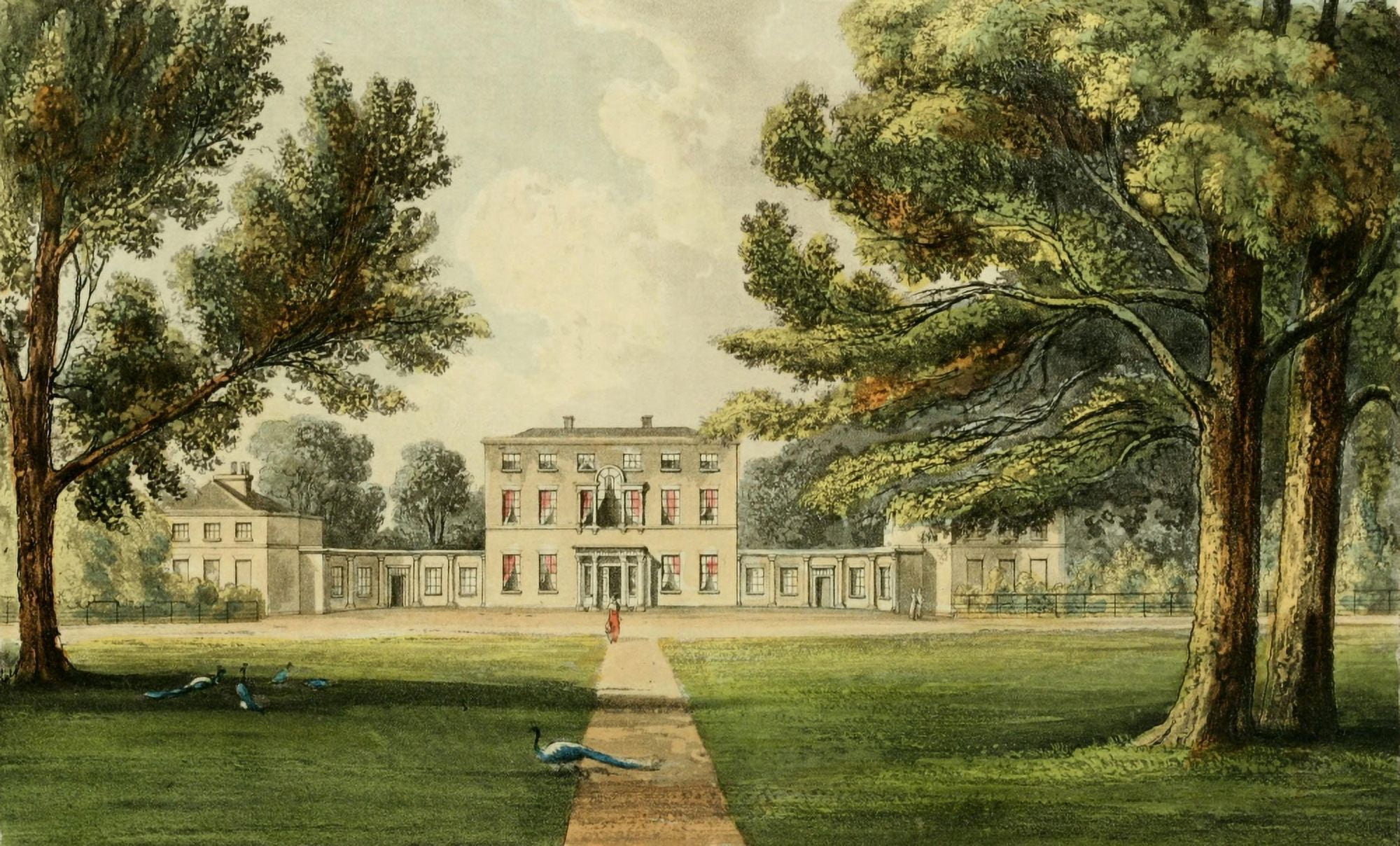 Repository of Arts 1817 Richings lodge Canvas Art - J Gendall (18 x 24)