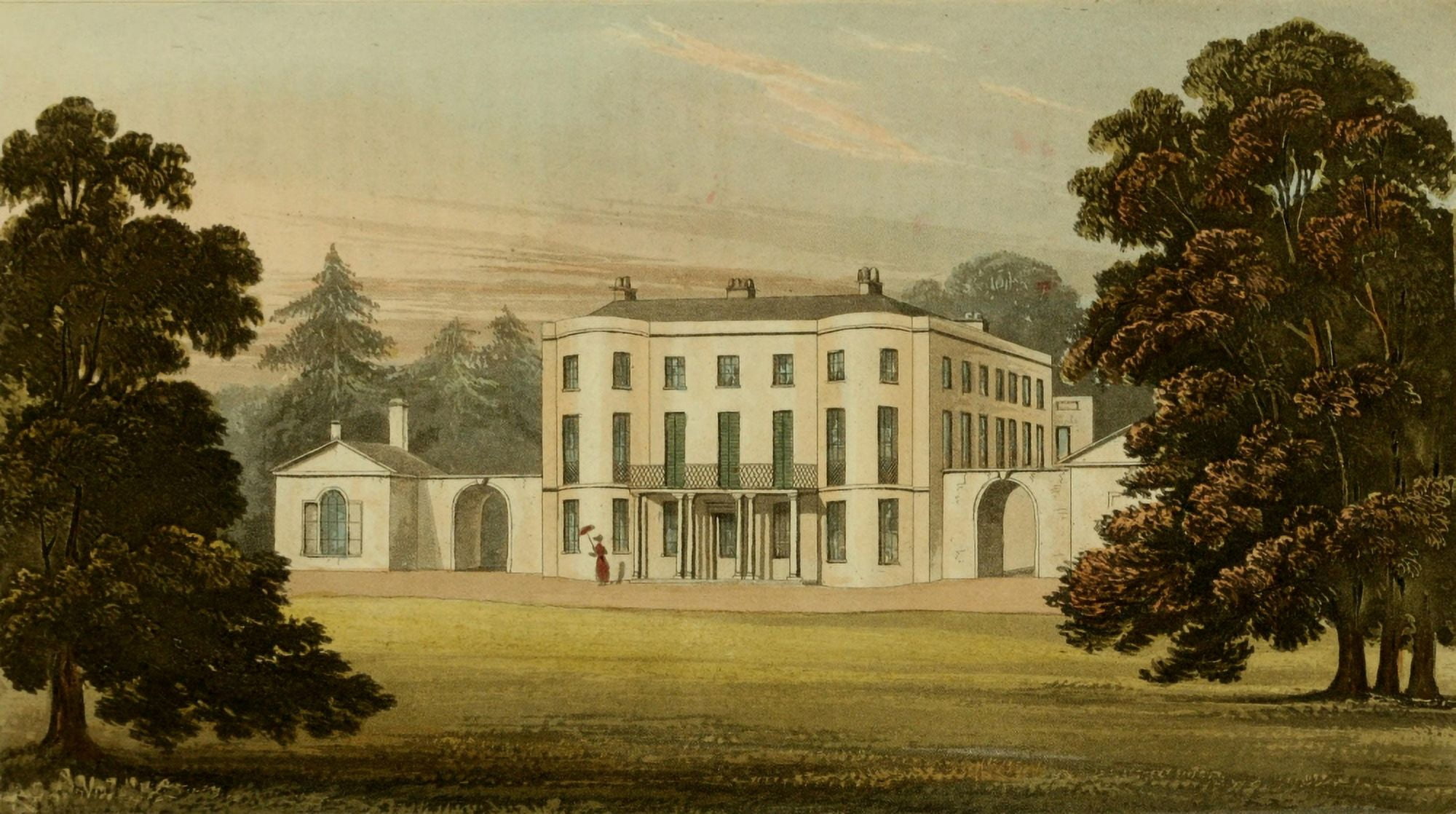 Repository of Arts 1817 Rockbeare Manor Canvas Art - Unknown (24 x 36)