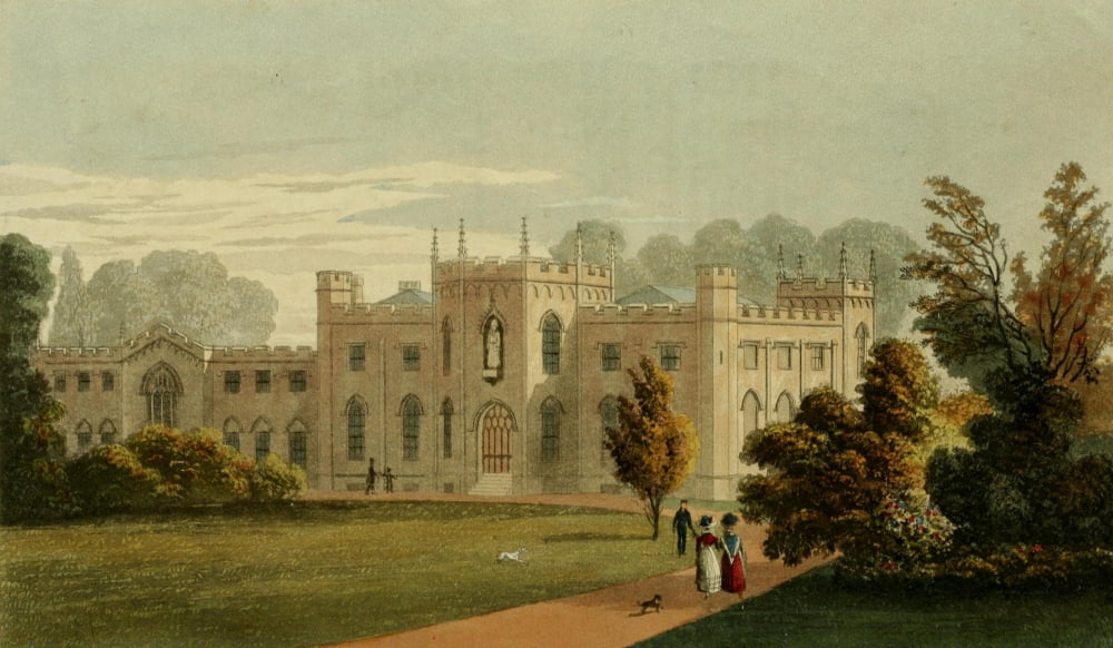 Repository of Arts 1817 Roehampton Priory Canvas Art - Frederick WL Stockdale (24 x 36)