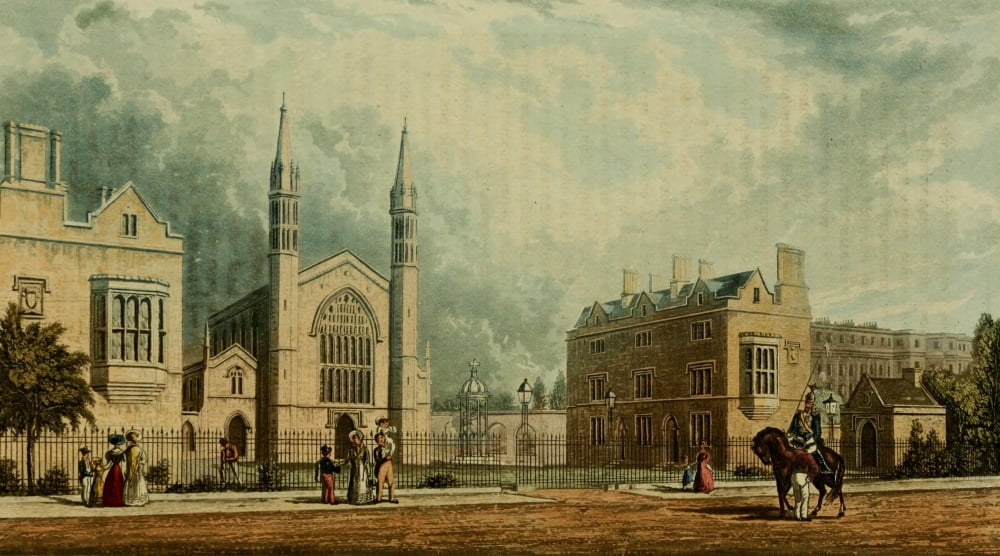 Repository of Arts 1817 Royal Hospital of St Catherines Regents Park Canvas Art - Unknown (18 x 24)