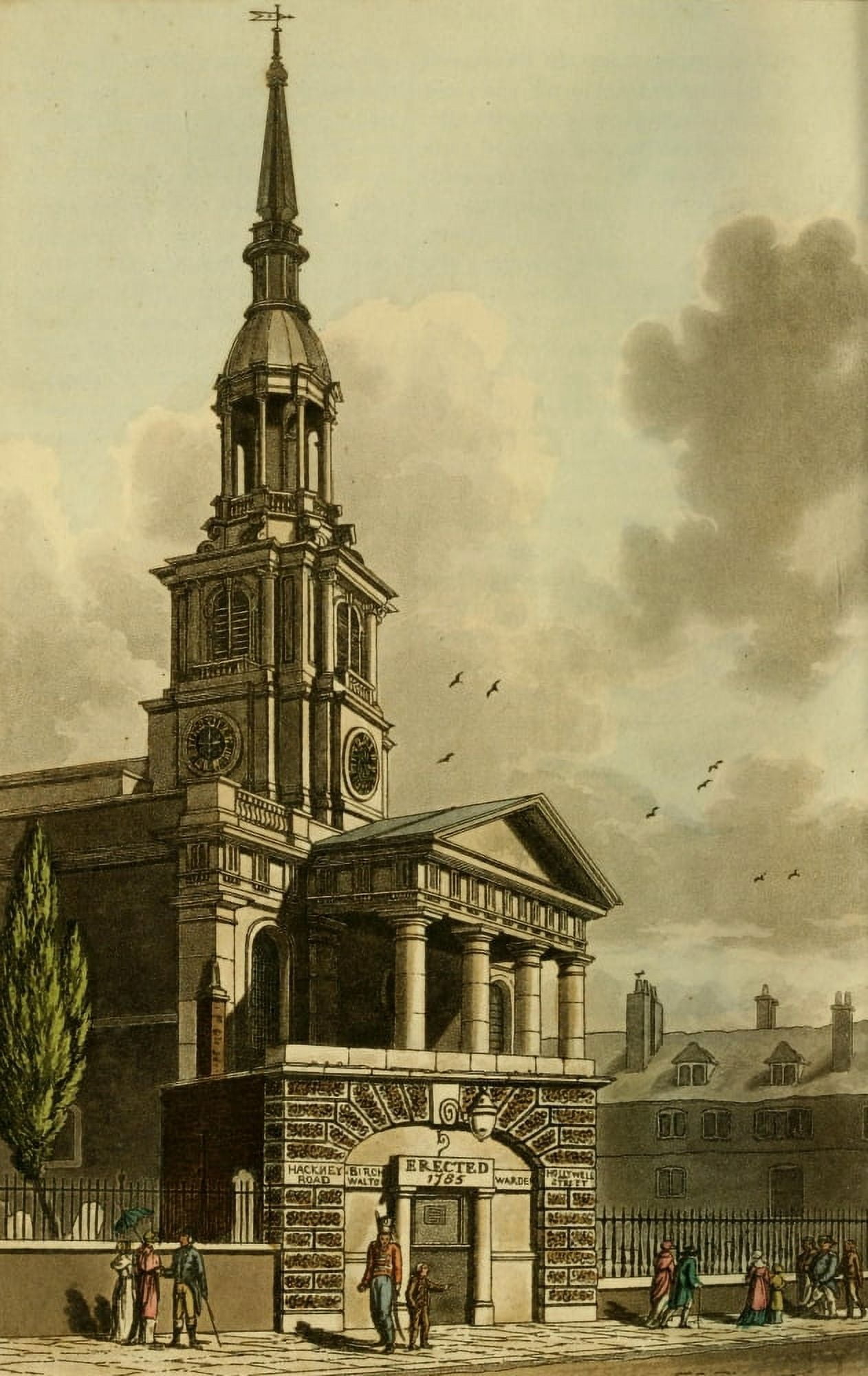 Repository of Arts 1817 St Leonard Shoreditch Canvas Art - Unknown (18 x 24)