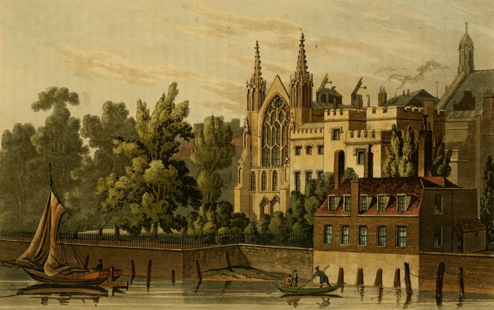 Repository of Arts 1817 St Stephens Chapel & Speakers house Canvas Art - Unknown (18 x 24)