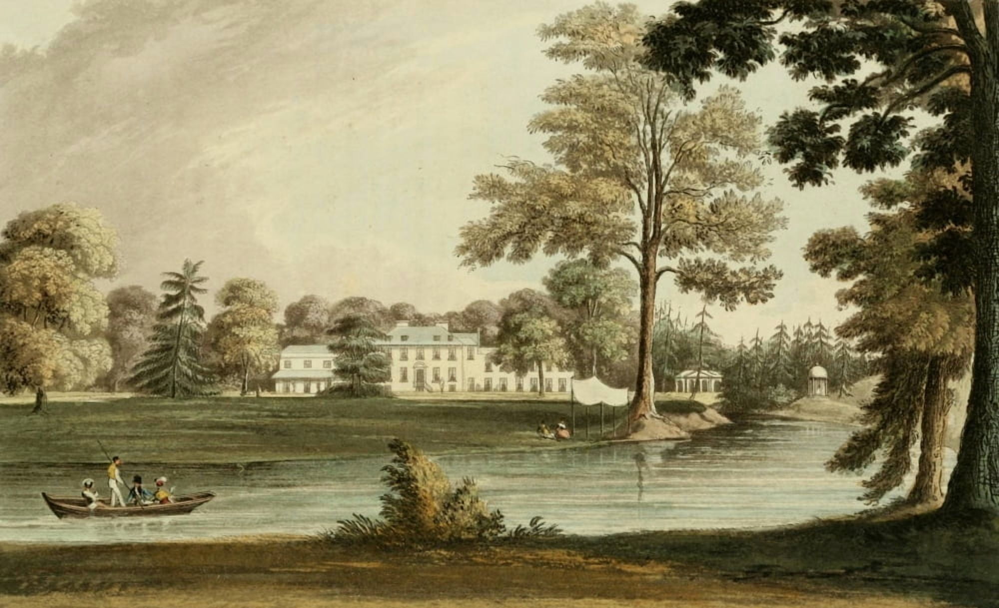 Repository of Arts 1817 Stoke place Canvas Art - J Gendall (24 x 36)