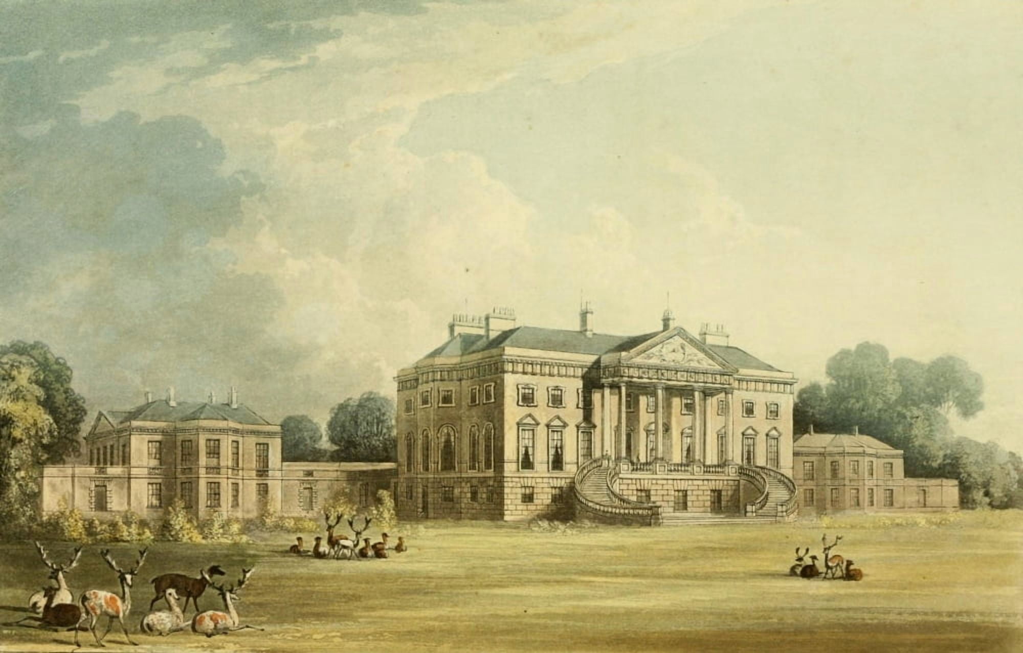 Repository of Arts 1817 Tabley House Canvas Art - J Gendall (18 x 24)