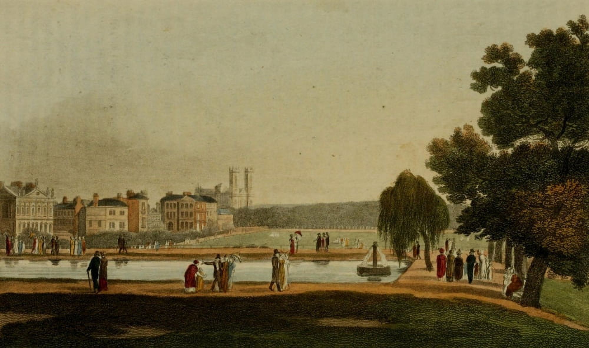Repository of Arts 1817 The Basin Green Park Canvas Art - Unknown (18 x 24)