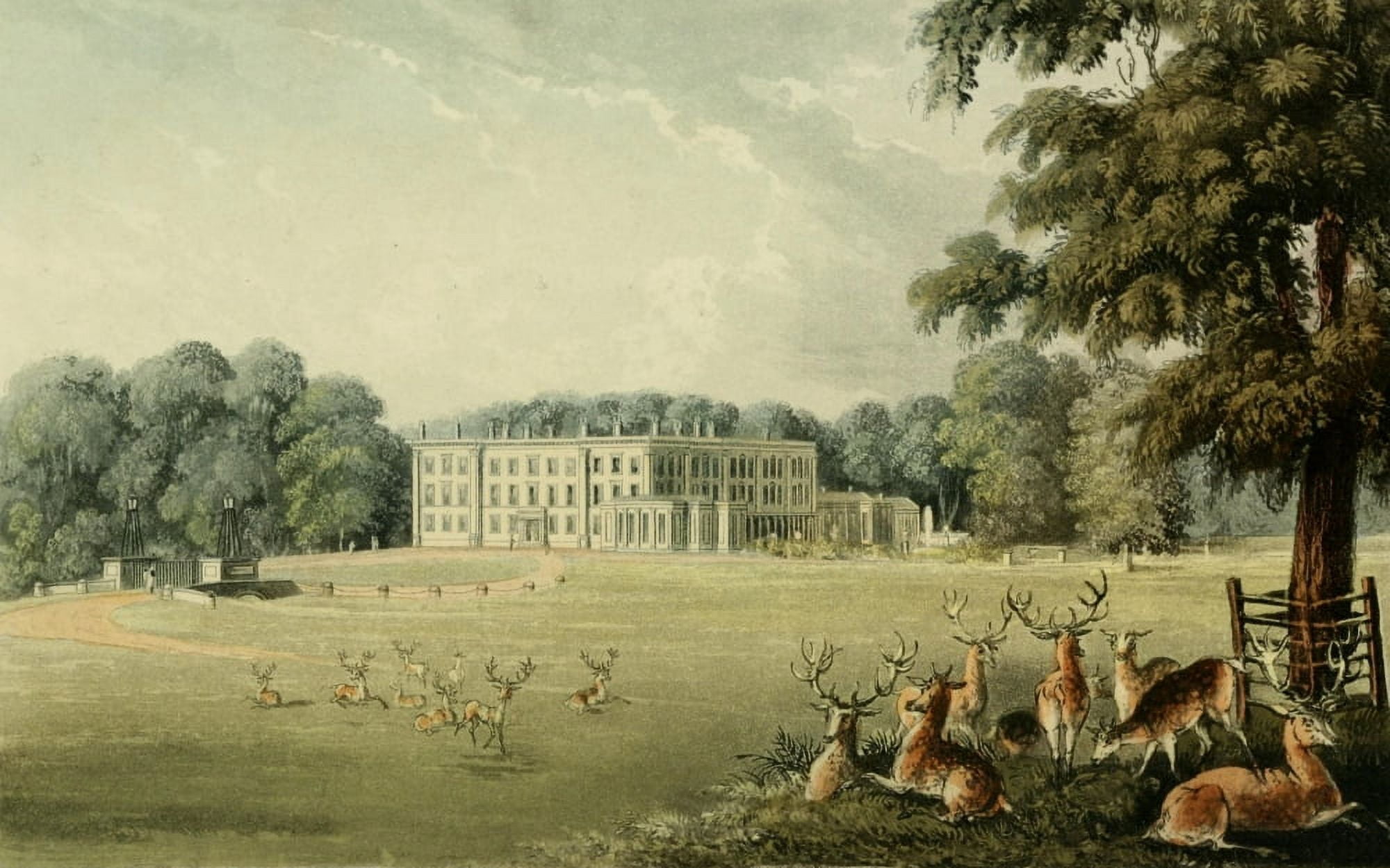 Repository of Arts 1817 Trentham Hall Canvas Art - J Gendall (18 x 24)