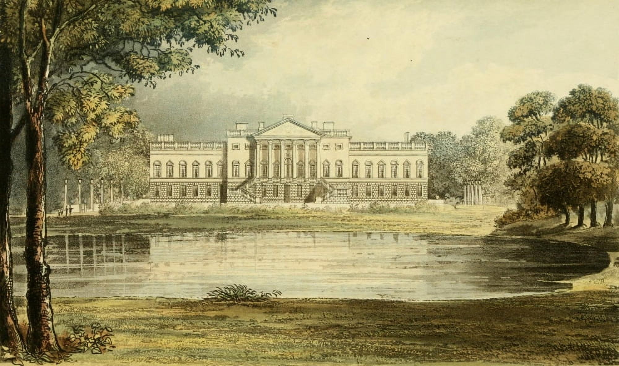 Repository of Arts 1817 Wanstead house Canvas Art - J Gendall (18 x 24)