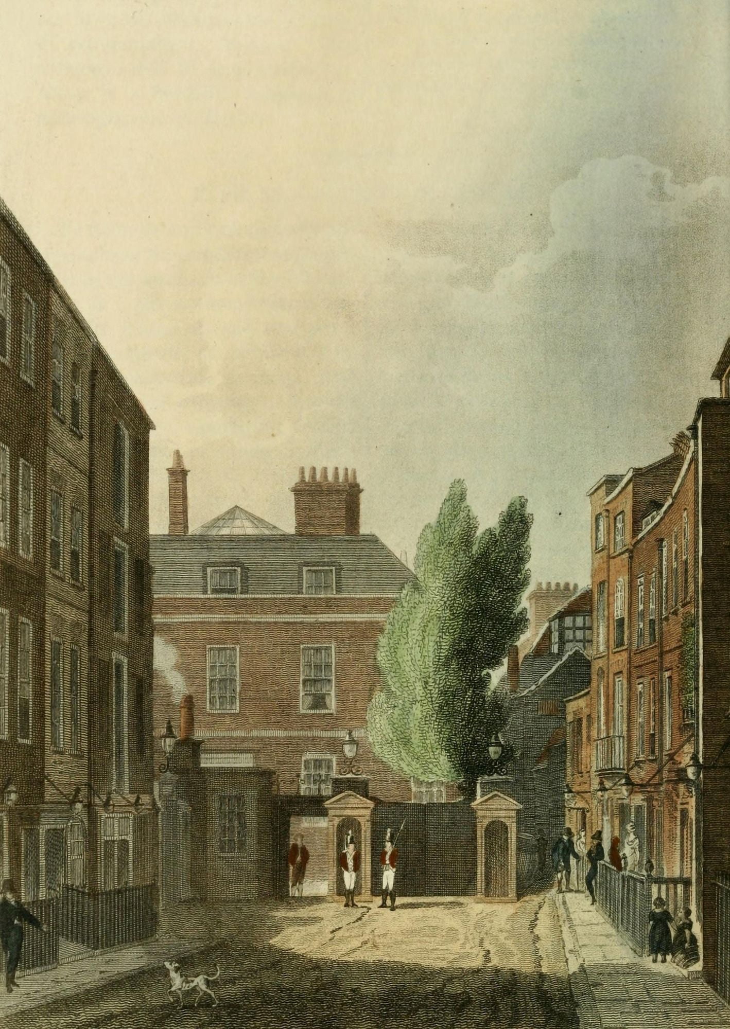 Repository of Arts 1817 Warwick House res of Princess Charlotte Canvas Art - Unknown (18 x 24)