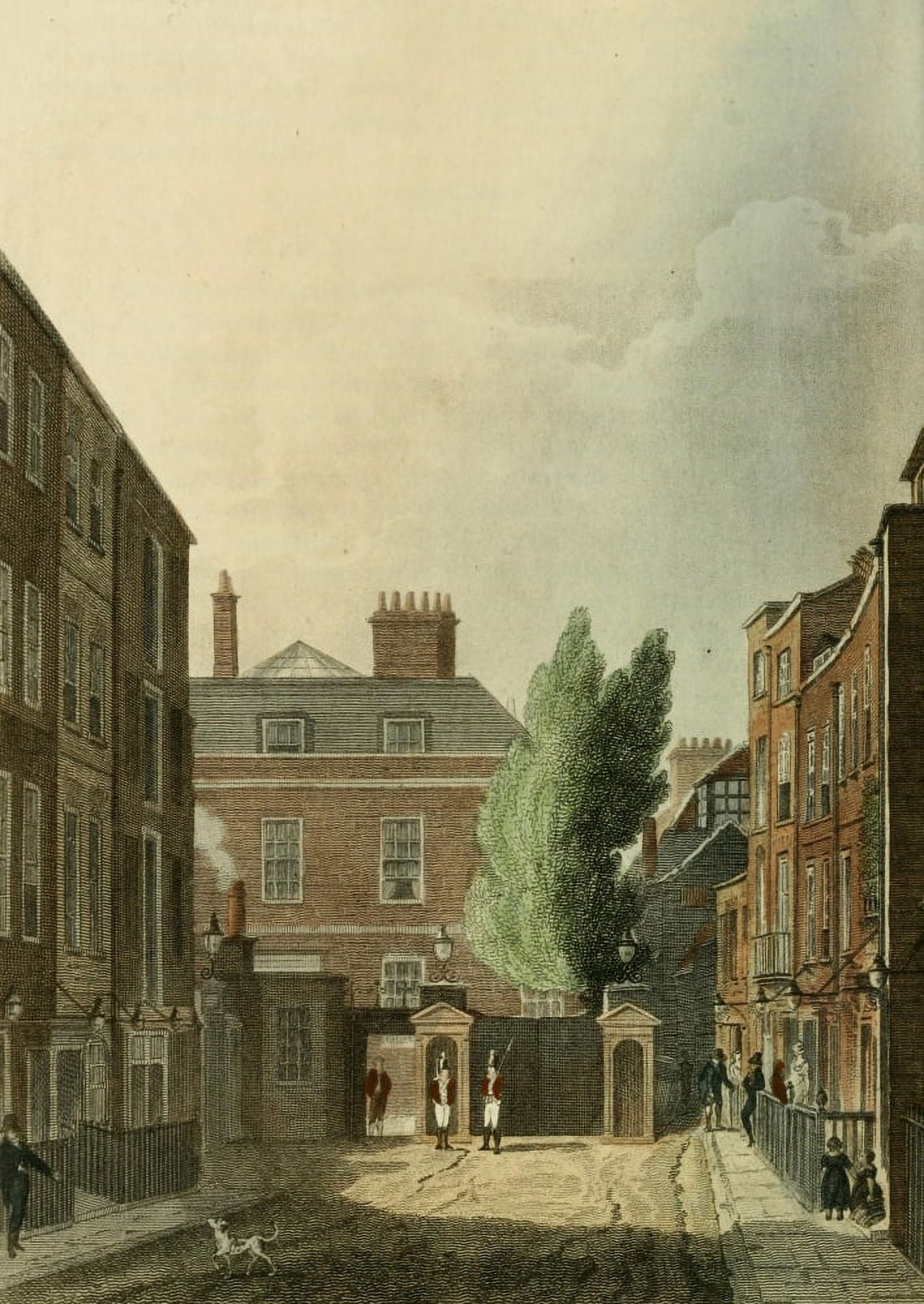 Repository of Arts 1817 Warwick House res of Princess Charlotte Canvas Art - Unknown (24 x 36)