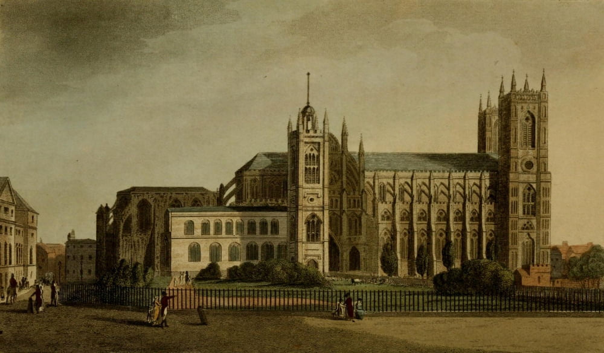 Repository of Arts 1817 Westminster Abbey & St Margarets Canvas Art - Unknown (18 x 24)
