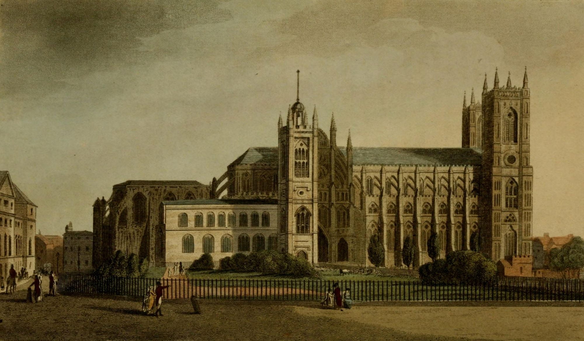 Repository of Arts 1817 Westminster Abbey & St Margarets Canvas Art - Unknown (24 x 36)