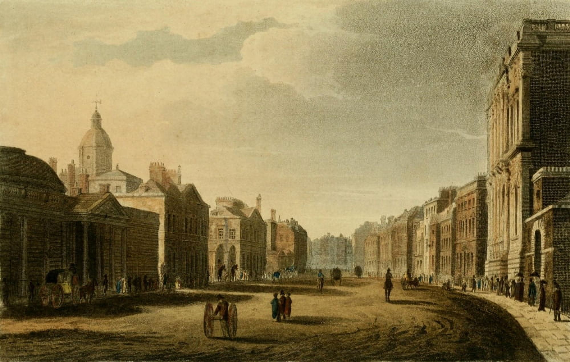 Repository of Arts 1817 Whitehall & Horse guards Canvas Art - Unknown (24 x 36)