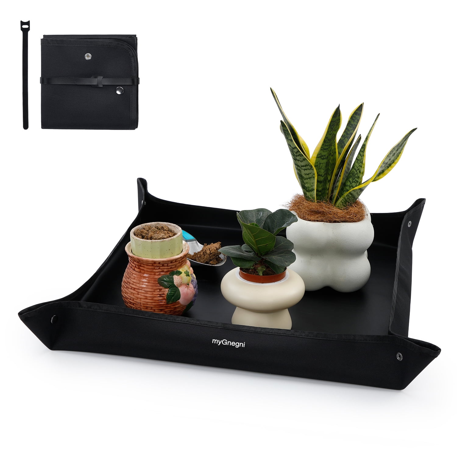 Repotting Mat for Indoor Plant Transplanting and Mess Control 27"x 27" Thickened Waterproof Potting Tray Foldable Succulent Potting Mat Portable Gardening Mat Garden Gifts for Women & Men