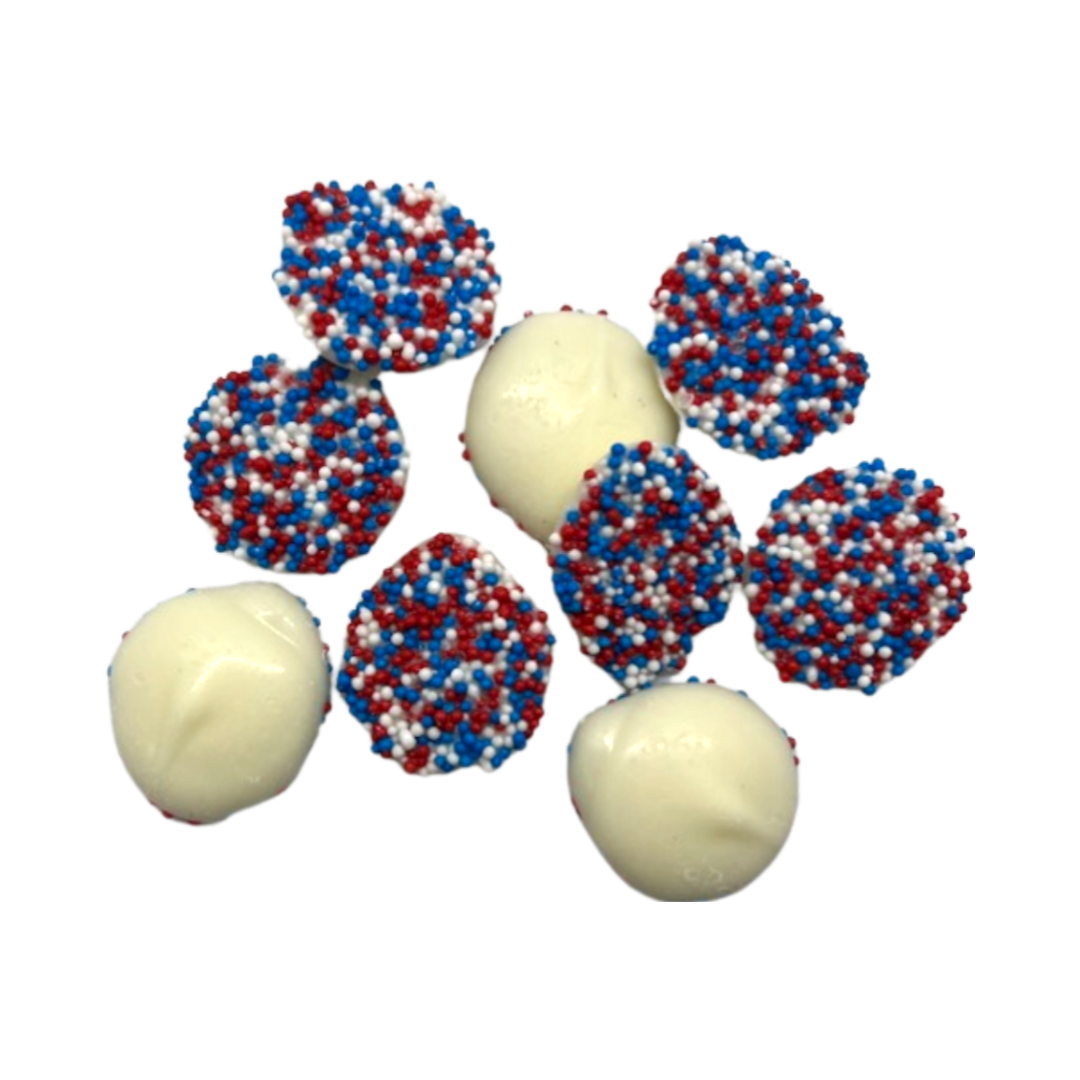 Reppert's White Chocolate Patriotic Nonpareils 2 lb. Bulk Bag