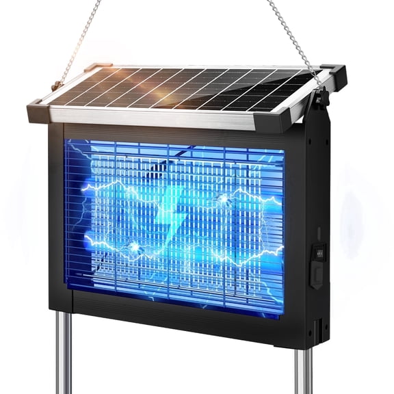 Reppiss Solar Bug Zapper Outdoor, 1 Acre Mosquito & Fly Killer Lamp, Waterproof Insect Control for Garden, Patio
