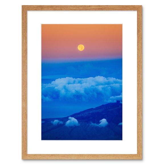 Repponen Haleakala Volcano Moon Framed Wall Art Print