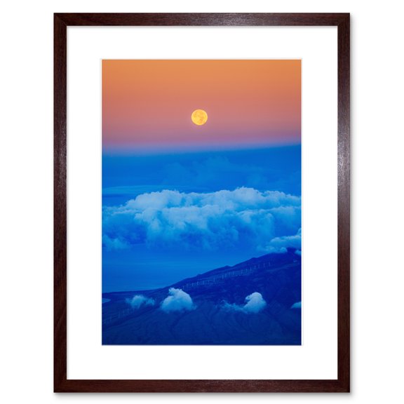 Repponen Haleakala Volcano Moon Framed Wall Art Print