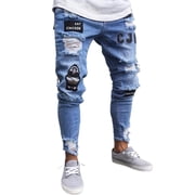 Reppunk Men Vintage Black Washed Baggy Straight Jeans, Loose Fit Wide Leg Denim Pants, Casual Streetwear Dark Grey Denim Trousers For Daily Outfit