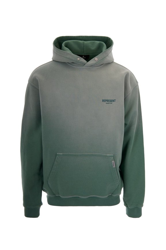 Gradient Effect Cotton Sweatshirt With Maxi Logo (Men's)