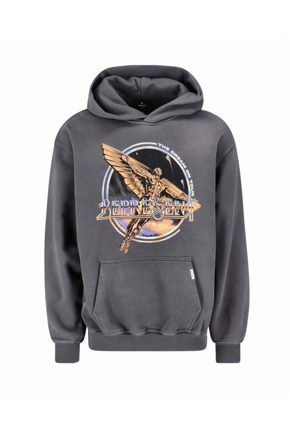 Graphic Print Cotton Hoodie With Kangaroo Pocket (Men's)