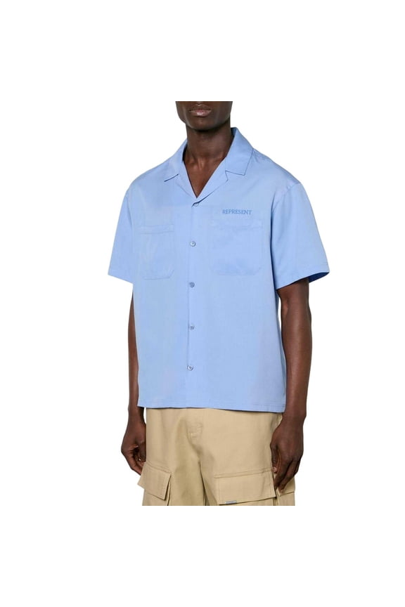 Mens Collared Short-Sleeved Shirt