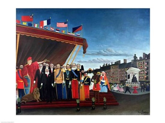 Representatives of the Forces greeting the Republic as a Sign of Peace 1907 Canvas Art - Henri Rousseau (24 x 18)