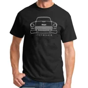 Reprint Rare 1955 Chevy Belair 150 210 Classic Front End Design Tshirt NEW