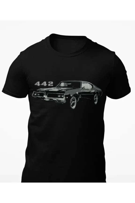 Reprint Rare 1960s Muscle Car Olds 442 Short-Sleeve T-Shirt