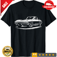 thumbnail image 1 of Reprint Rare 1963 Corvette Stingray T-Shirt – Classic C2 Split Window Coupe Monochrome Art, NEW INSTOCK-TH78574, 1 of 2