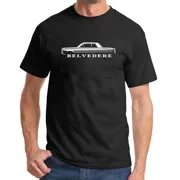 Reprint Rare 1966 1967 Plymouth Belvedere Hardtop Outline Design Tshirt NEW COLORS