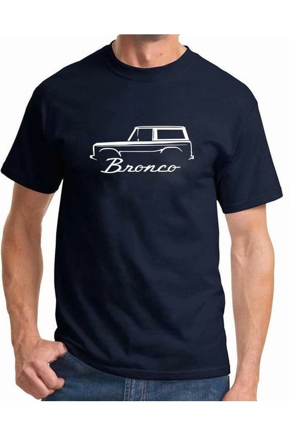 Reprint Rare 1966-77 Ford Bronco Truck Classic Outline Design Tshirt NEW COLORS