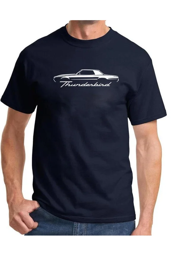 Reprint Rare 1967-71 Ford Thunderbird Classic Outline Design Tshirt NEW COLORS