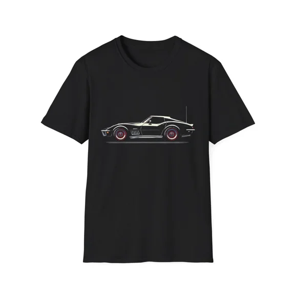 Reprint Rare 1969 vette T-Shirt – Classic C3 Stingray with Red Wheels Graphic Tee