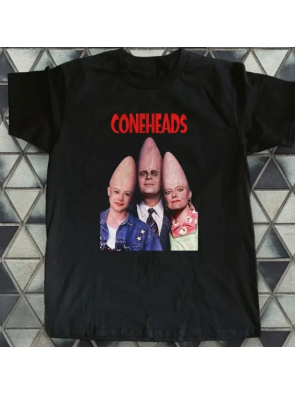 Reprint Rare 1993 Coneheads Movie Promo Black T-Shirt, Size S-5XL