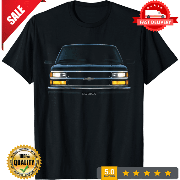 Reprint Rare 1997 Chevy Silverado T-Shirt OBS Truck Front-End Tee Classic Chevy Pickup, NEW INSTOCK-TH79317
