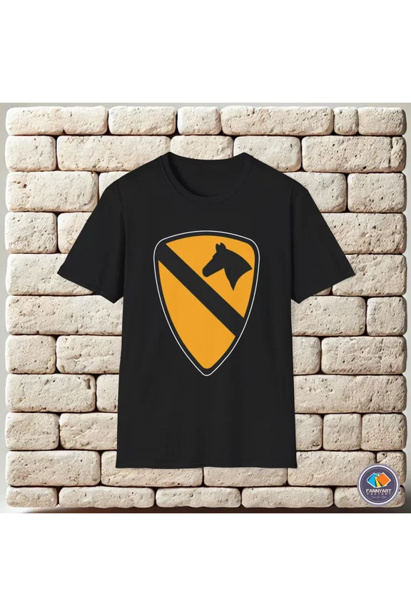 Reprint Rare 1st Cavalry Division Patch Logo Unisex T-Shirt