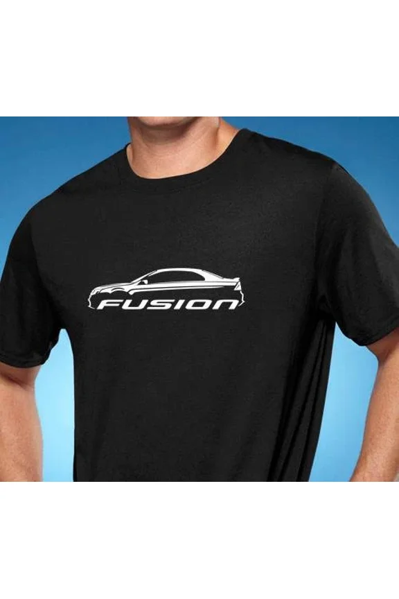 Reprint Rare 2006-12 Ford Fusion Classic Outline Design Tshirt NEW FREE SHIPPING