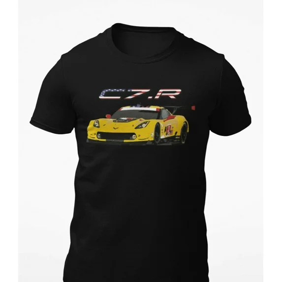 Reprint Rare 2019 Chevy vette C7.R GTLM Race Car T-Shirt