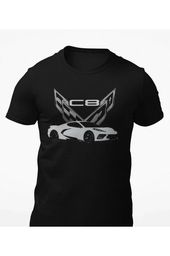Reprint Rare 2020 Mid Engine Arctic White vette C8 T-Shirt